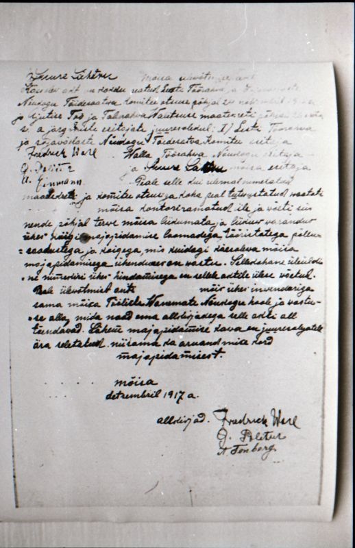 Negatiiv. 1917. a sündmusi Haapsalus ja selle ümbruses kajastav materjal. Ümberpildistus trükisest. Ümberpildistas Mihail Naumov, 1987.
