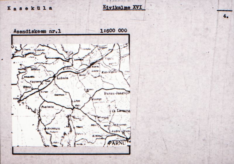 Negatiiv. Kaseküla kivikalme XVI.
Ü.p. 1976.