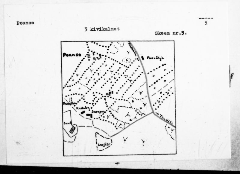 Negatiiv. Paanse. 3 kivikalmet.
Ü.p. 1976.