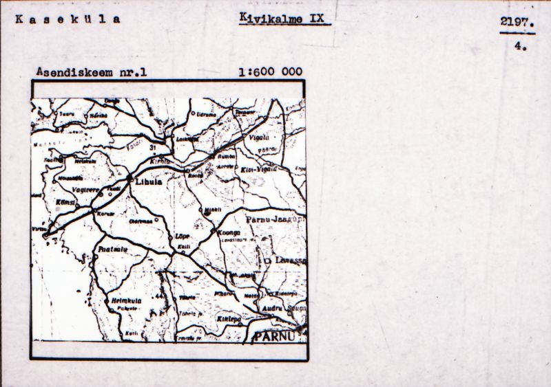 Negatiiv. Kaseküla. Kivikalme IX.
Ü.p. 1976.