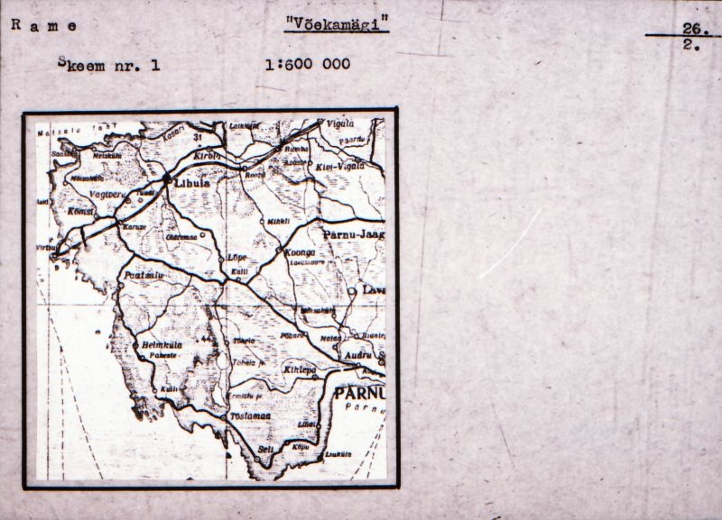Negatiiv.  Rame.  "Võekamägi".
Ü.p. 1976.