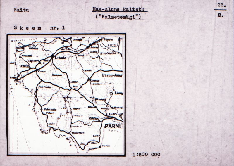 Negatiiv.  Kaitu. Maa-alune kalmistu "Kalmetemägi".
Ü.p. 1976.