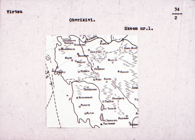 Negatiiv.  Virtsu. Ohvrikivi. 
Ü.p. 1976.