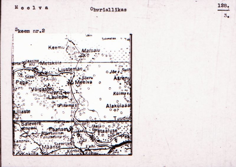 Negatiiv.  Meelva. Ohvriallikas.
Ü.p. 1976.