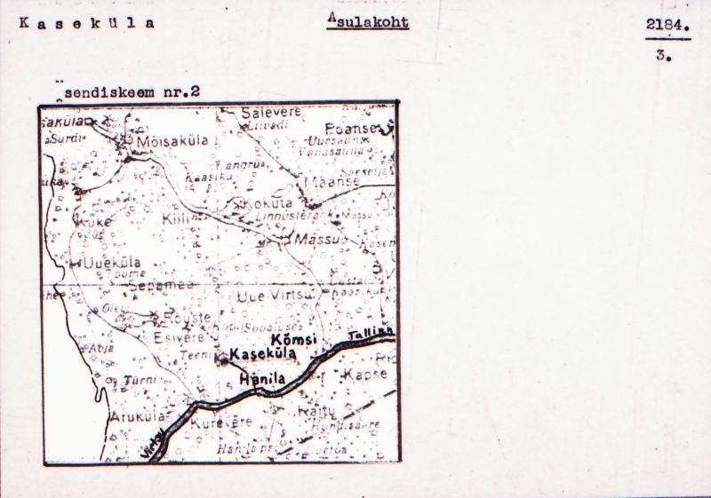 Negatiiv.  Kaseküla. Asulakoht.
Ü.p. 1976.