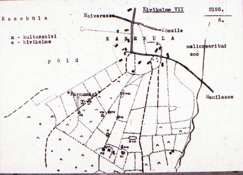 Negatiiv. Kaseküla. Kivikalme VII.
Ü.p. 1976.