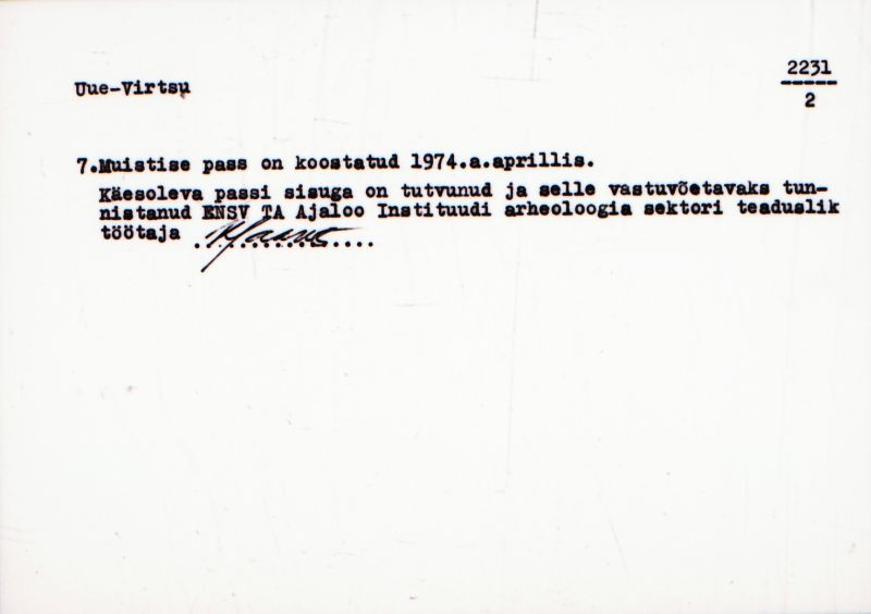 Negatiiv. Uue-Virtsu väikeste lohkudega kultusekivi.
Ü.p. 1976.