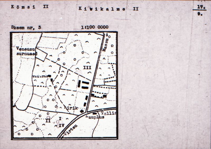 Negatiiv.  Kõmsi. Kivikalme II.
Ü.p. 1976.