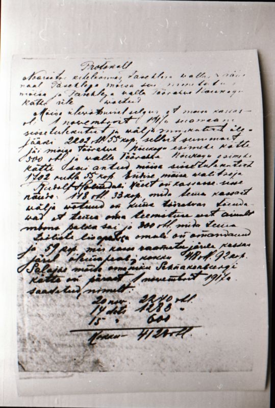 Negatiiv. 1917. a sündmusi Haapsalus ja selle ümbruses kajastav materjal. Ümberpildistus trükisest. Ümberpildistas Mihail Naumov, 1987.