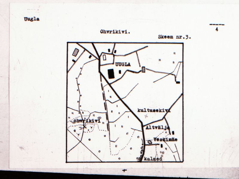 Negatiiv. Uugla. Ohvrikivi.
Ü.p. 1976.