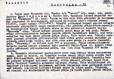Negatiiv. Kaseküla. Kivikalme II.
Ü.p. 1976.  duplicate photo
