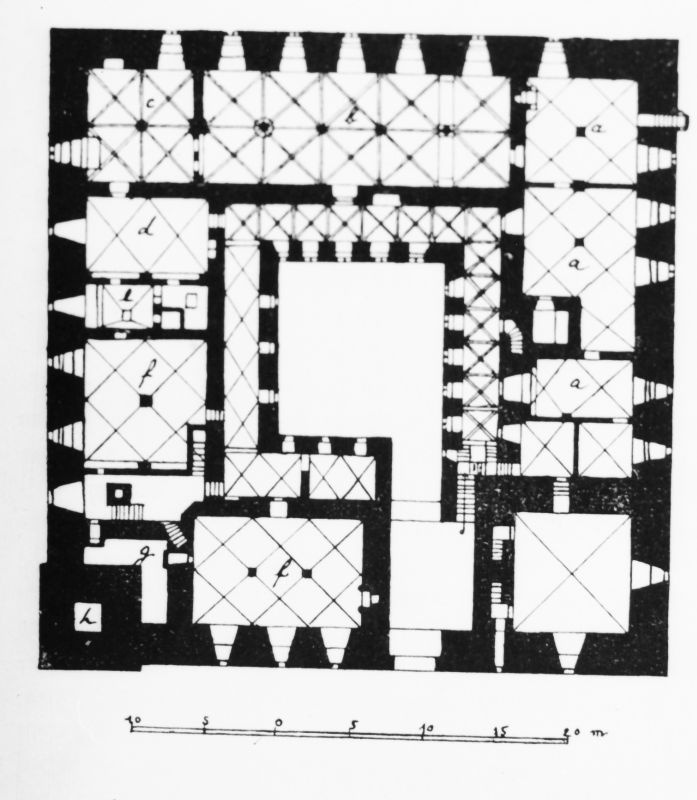 Negatiiv. Kuressaare (Arensburgi) lossi peakorpuse põhiplaan,
Kopeerija: M.Arro , 1964.