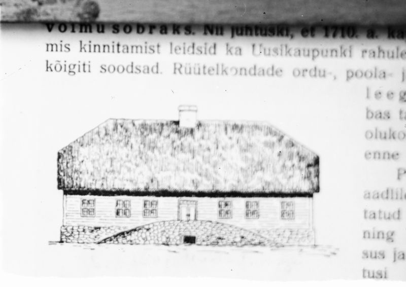 Negatiiv. Suure-Rõude härrastemaja XVIII saj.
Kopeerija: M.Arro , 1964.