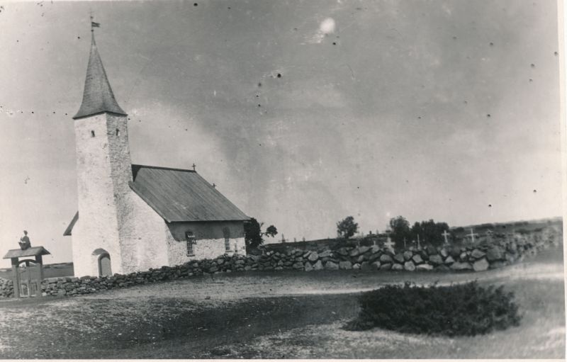Photo. Osmussaare Church, view from the south. 1927. Photographer. G. Vilbaste.