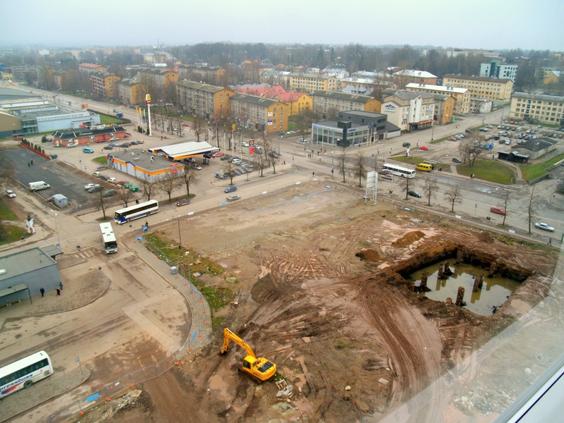 Kaubanduskeskus Tasku, ehitusplats. Tartu, 2006.