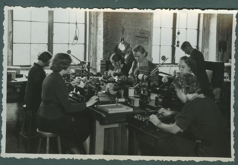 Tartu telefonivabrik, telefonimähiste kerimisjaoskond. 1930-1940