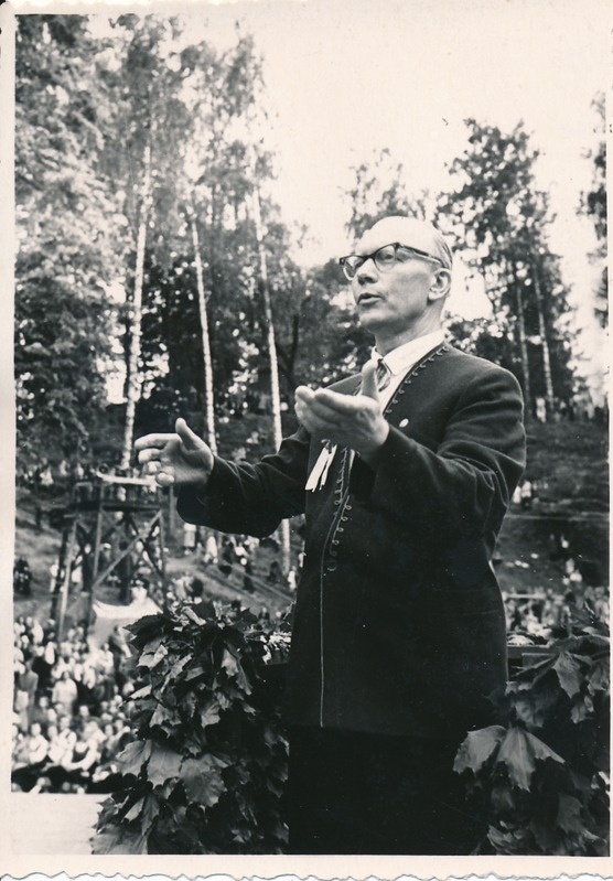 Tartu laulupäev: dirigent Richard Ritsing. 19.06.1960. Foto R. Kangro.