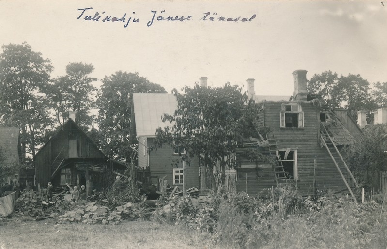 Tulekahju Jänese tänaval. Tartu, 1920-1930. Foto A. Staden.