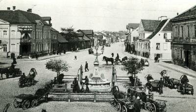 Henningi plats ja Peterburi t (nüüd Narva mnt). Tartu, ca 1890.  duplicate photo
