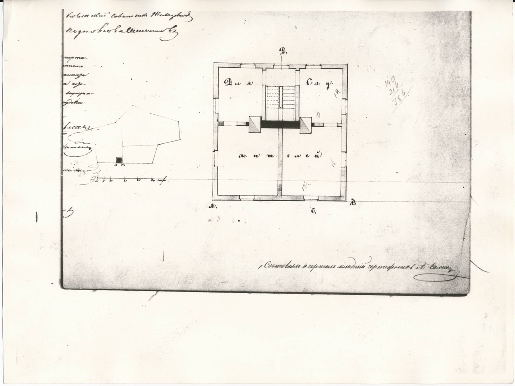 Fotokoopia. Toome vahimajakese projekt, Lai tn 2. Tartu, 1852.a.
