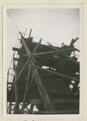 Construction of the Norrby top tower  duplicate photo