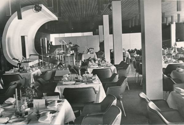 Restoran "Kaunas", mis valmis 1969a. Orkester ja saal.
