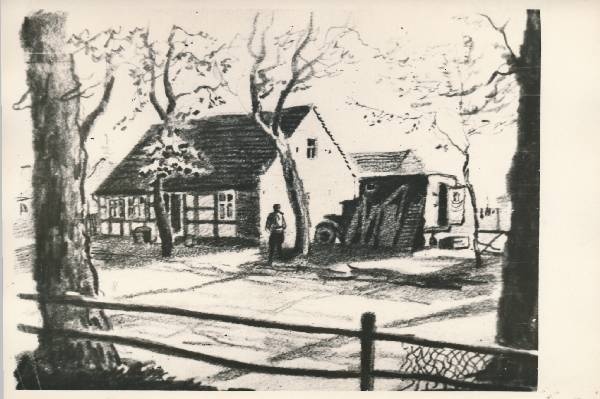 Fotokoopia joonistusest. Viimane suurem peatus enne Oderit - Ringelfaldis 1945a.