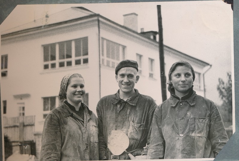 Tartu Raudteesõlm / raudteejaam. Kommunistliku brigaadi liikmed. 1959
