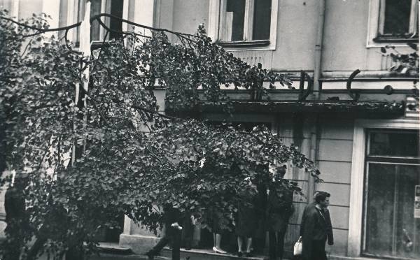 1967. a. augustikuu torm, tormikahjustused "Säde" kohviku (Küüni 2) juures. Tartu