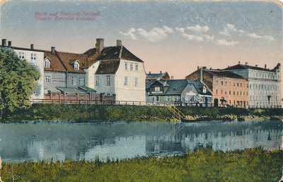 Emajõgi. Kalda t: Treffneri gümnaasium, hotell Bellevue. Tartu, 1919.  duplicate photo