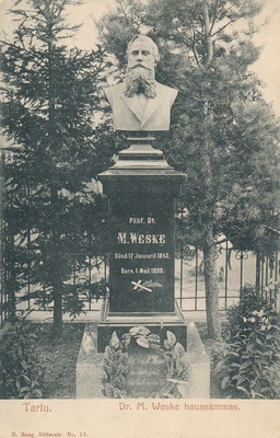 Hauasammas Raadi kalmistul: M. Weske.  Tartu  duplicate photo
