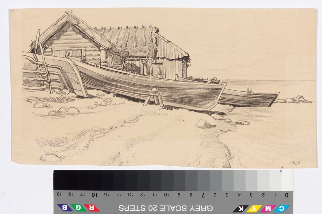 Boats on the coast of Pakri island