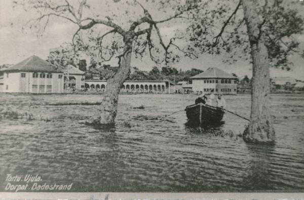 Tartu ujula (proj A. Matteus), kevadine üleujutus. 1930-1940
