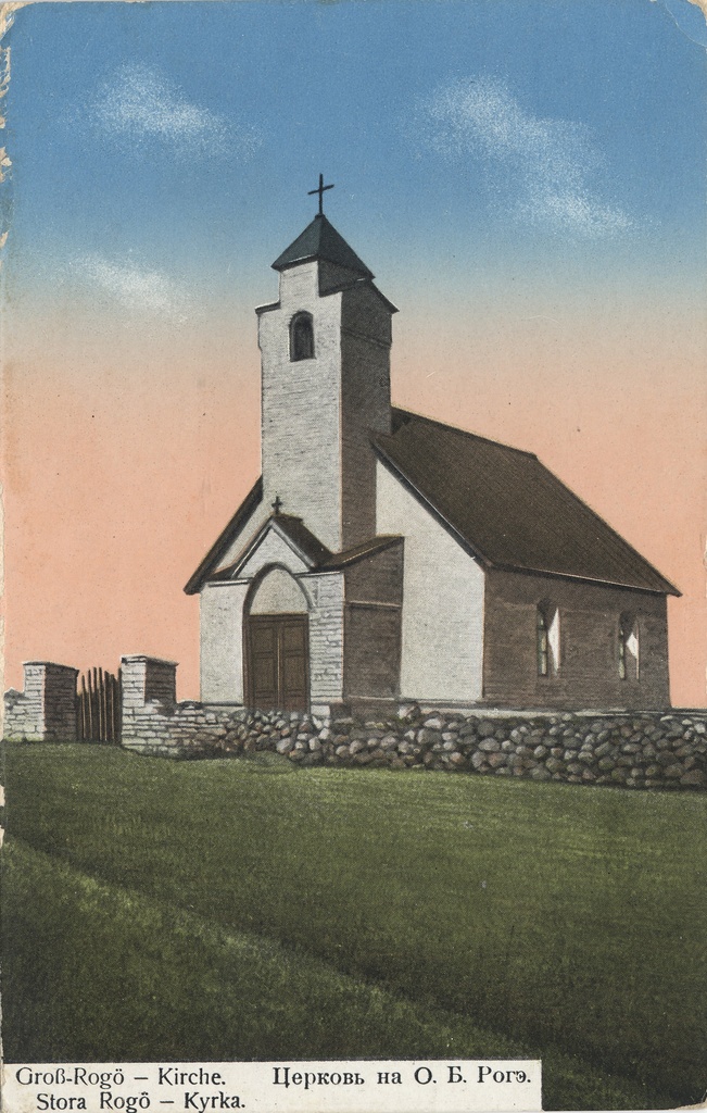 Big-rogö : Church = Church on o. b. Rogö = Stora Rogö : Kyrka