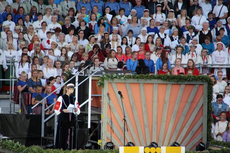 Tartu laulupidu, kõneleb Eesti Vabariigi president Kersti Kaljulaid. 2019