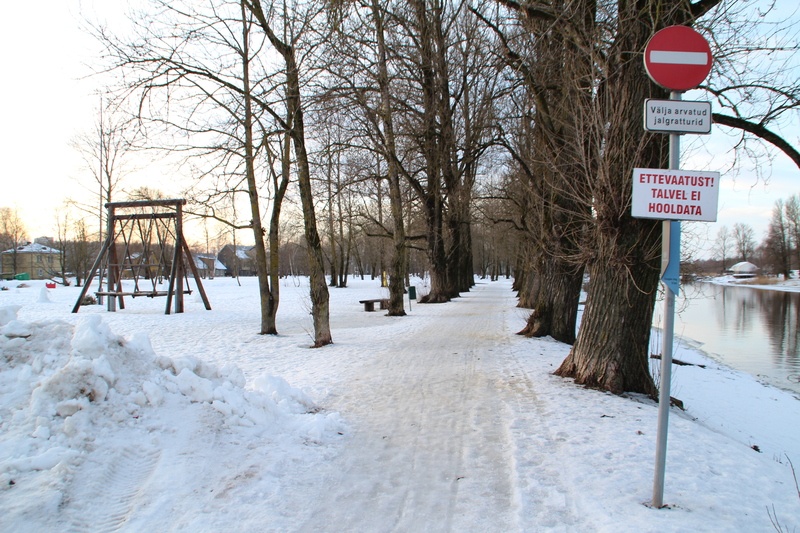 Emajõe paremkalda puiestee Supilinna juures. Tartu, 2019.