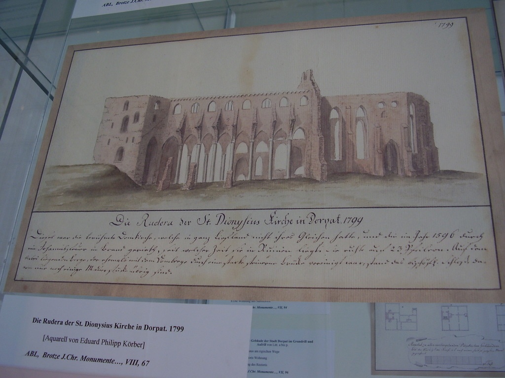 Näitus "Johann Christoph Brotze joonistusi ja käsikirju Eesti- ja Liivimaast". Toomkirik 1799. Tartu, 2006.