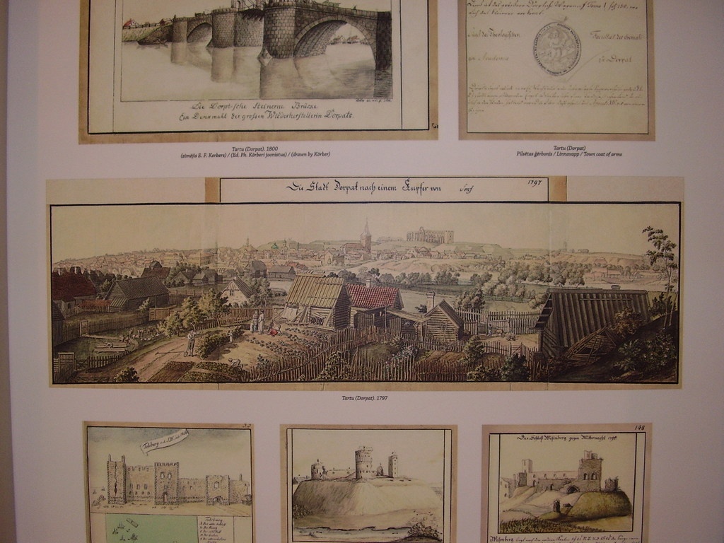 Näitus "Johann Christoph Brotze joonistusi ja käsikirju Eesti- ja Liivimaast". Vaade: Dorpat 1797, ülejõe ja kesklinn. Tartu, 2006.