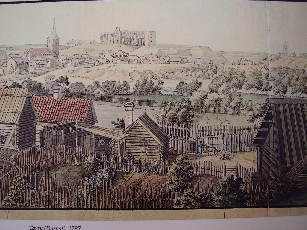 Christoph Brotze joonistusi ja käsikirju Eesti- ja Liivimaast". Vaade: Dorpat 1797, ees aed ülejõel. Tartu, 2006.