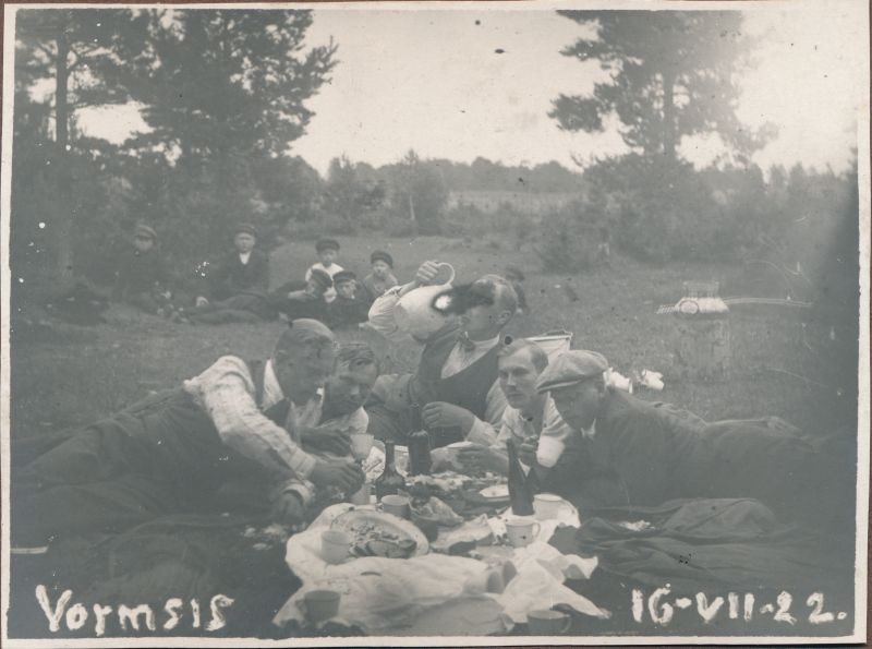 Photo. Company on the picnic in Vorms.