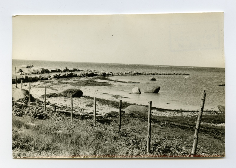 Remnants of the port bridge located under the Rälby village in Vormsis