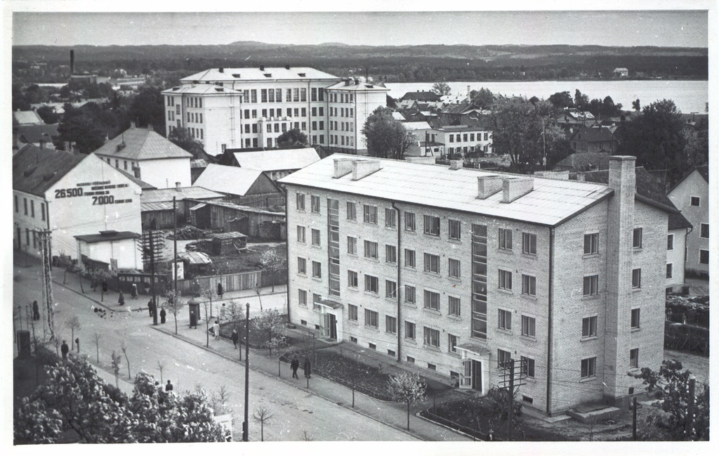 Foto. Võru. Vaade V. I. Lenini, Tartu ja Pioneeride tänava ümbrusele.