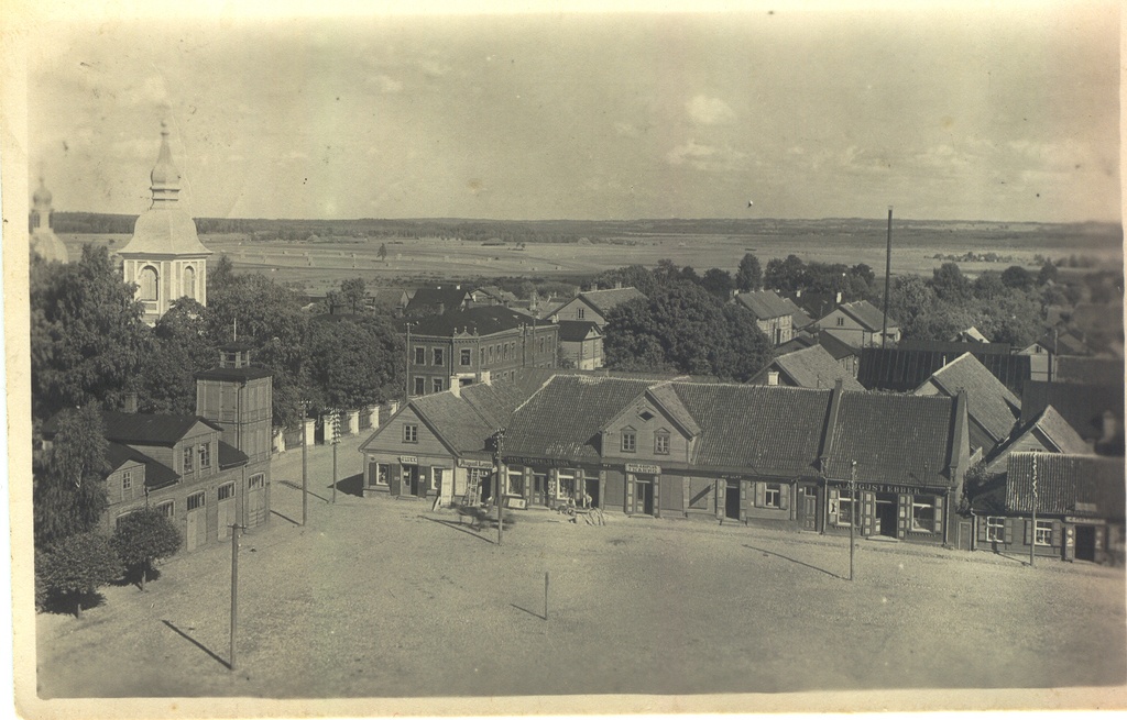 Foto. Vaade Võru linnale Katariina kiriku tornist Nöörimaa suunas 1930.aastatel ,O.Haidaku foto