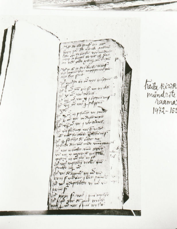 Lehekülg Keila kirikuvöörmündrite arveraamatust 1472-1553