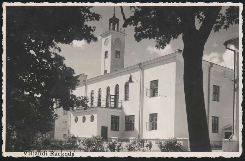 Postcard, Viljandi, new yard, by the yard