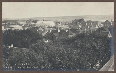 Photo, Viljandi, Raekoda and surroundings from the tower of the Jan Church, approx. 1905  duplicate photo