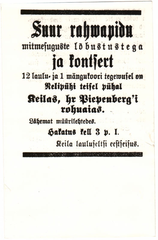 Kuulutus ajalehest Postimees 27.05.1897 / number 115