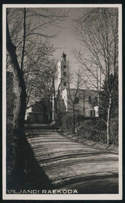 Postcard, Viljandi, Trepimägi, Raekoda  duplicate photo