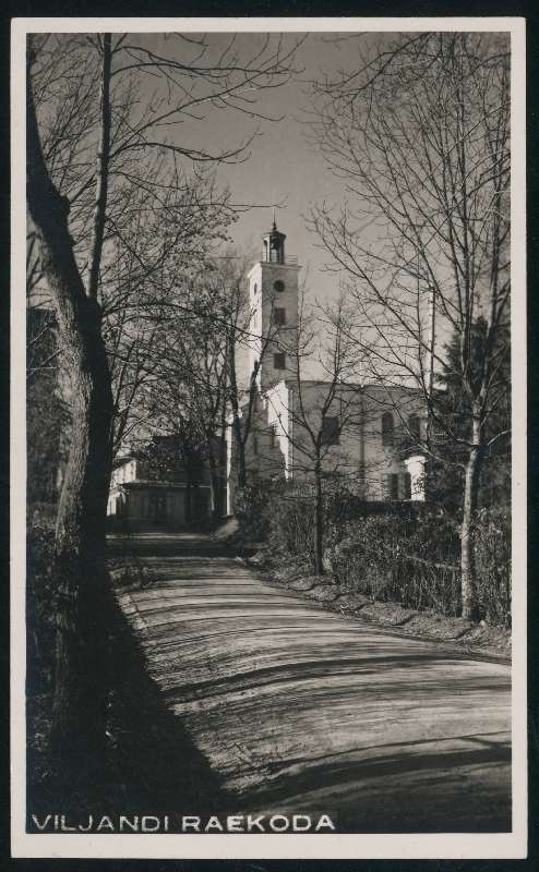 Postcard, Viljandi, Trepimägi, Raekoda