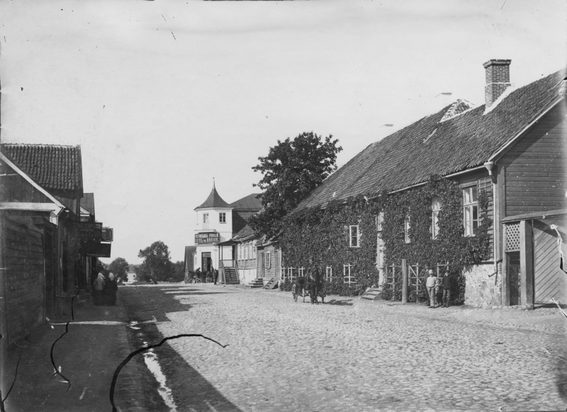 Võru, tänavavaade hotell "Rossija"ga